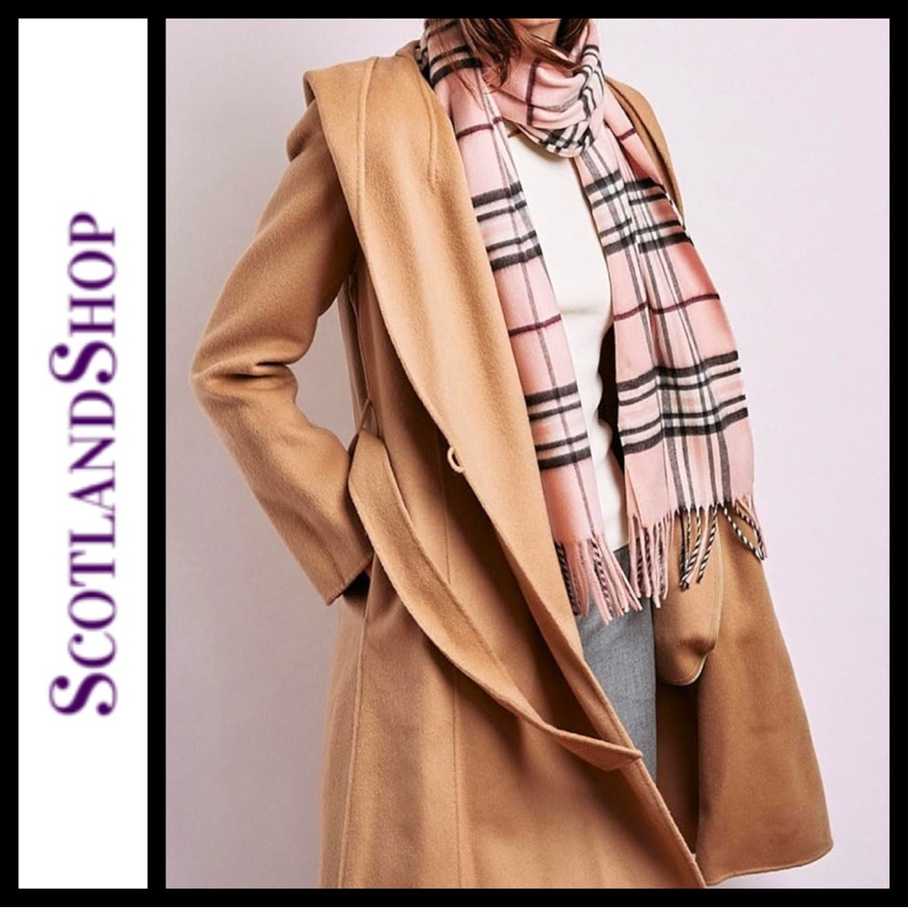 NWOT 100% Pure Cashmere Plaid Scarf